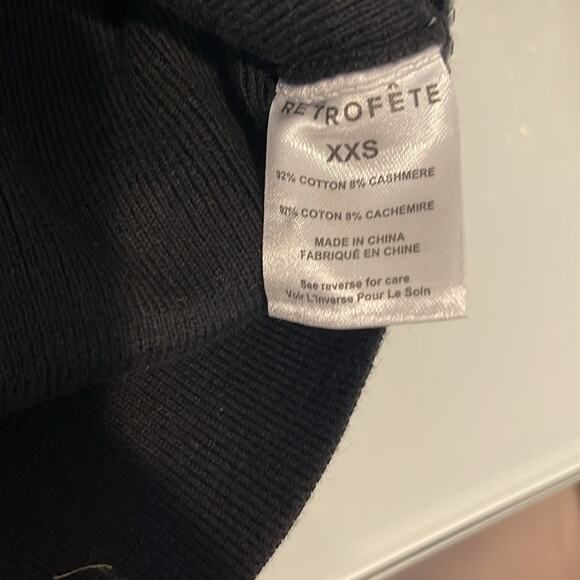 Retrofete Rue Crystal Embellished Knit Long Sleeve Black Mini Dress Size XXS - Picture 9 of 9